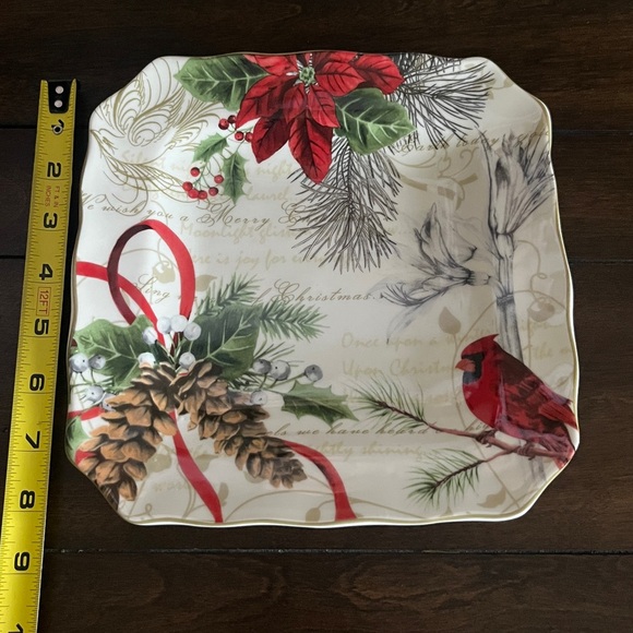 222 Fith Holiday Wishes Salad Plate - Picture 4 of 4